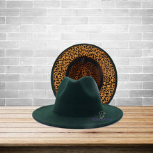 Load image into Gallery viewer, Leopard 2 Tone Fedora
