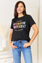 Load image into Gallery viewer, Slogan Graphic Cuffed Sleeve T-Shirt
