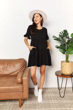 Load image into Gallery viewer, V-Neck Flounce Sleeve Tiered Dress
