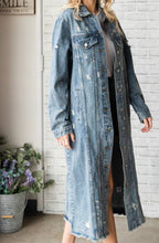 Load image into Gallery viewer, Distressed Denim Coat
